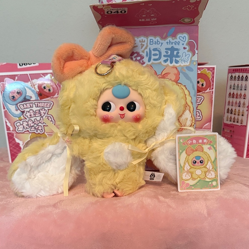 ☀️BABY THREE ☀️Happy Day. Collectable pendant movable eyes,swapable face/clothes